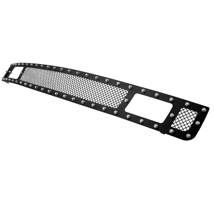 

Fits 2007-2013 Chevy Silverado 1500 Bumper Stainless Black Mesh Grille Insert