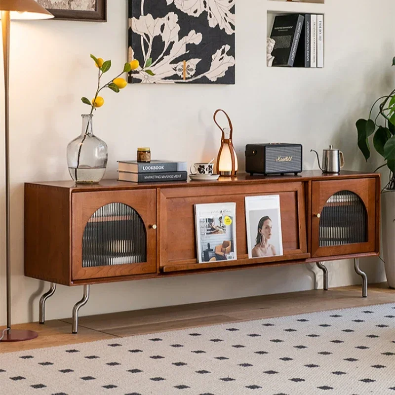 

Glass Wooden Brown Tv Stand Universal Modern Luxury Designer Living Room Tv Cabinet Nordic Showcase Fernsehtisch Furniture