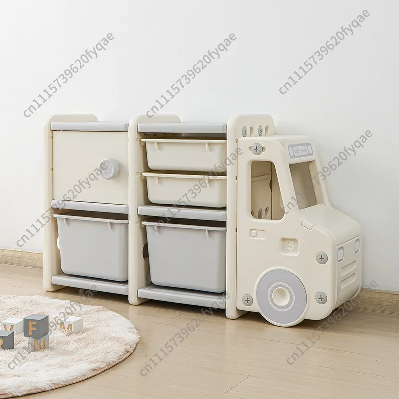 Floor Standing Drawer Type Kids Toy Storage Rack, Multi-layer Children Organizer Cabinet