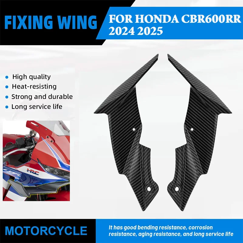 

For HONDA CBR600RR 2024 2025 Motorcycle Fixed Wing Spoiler Aerodynamic Wing Side Winglet Windshield Wing Front Spoiler Aileron
