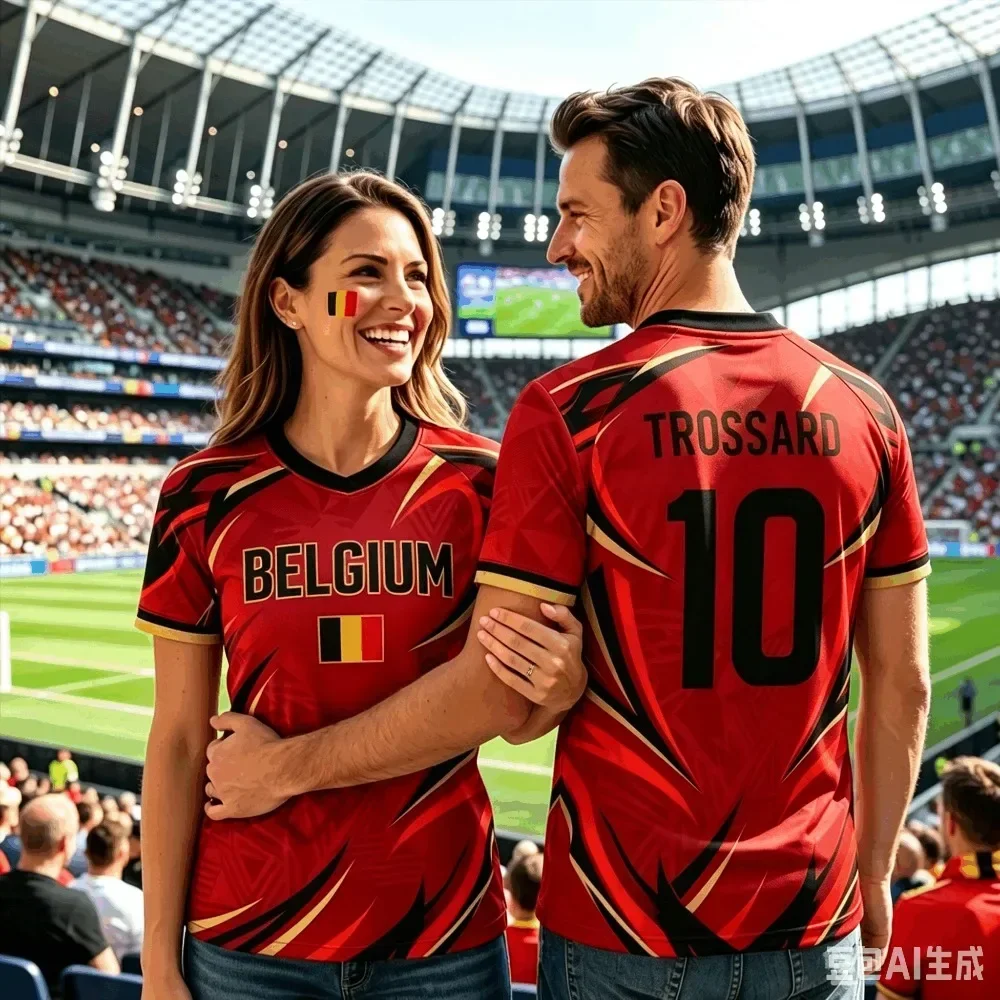 Summer Belgium Soccer T-shirt Tops Soccer 3D Print Football Jersey Men's Casual Tee Shirt Breathable Men Women Short Sleeves Top