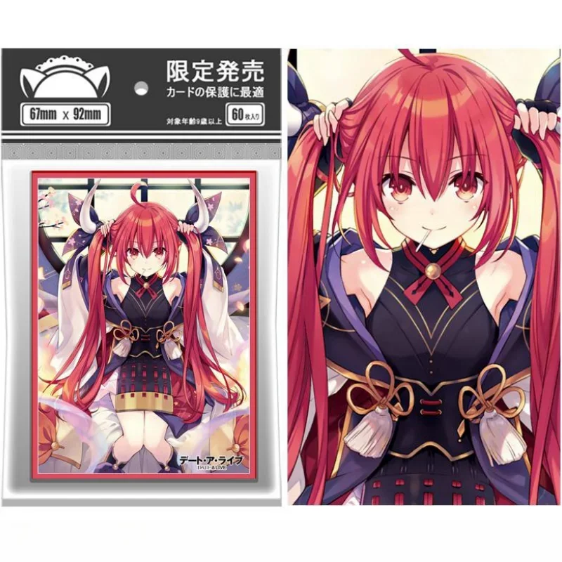 60Pcs/Set Anime Cards Sleeves PTCG DATE A LIVE Tokisaki Kurumi Kotori Itsuka Self Made Anime Game Collection Protector Toy Gift