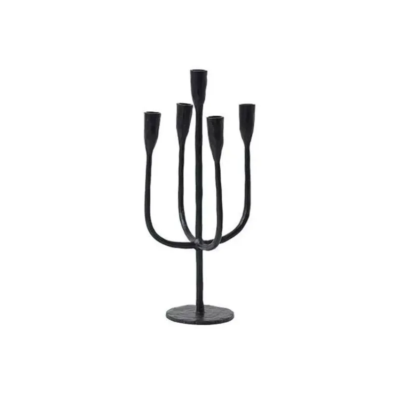 

creative metal five-headed art candlestick home model room desktop soft decoration ornament
