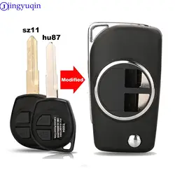 jingyuqin Modified 2 BTN Flip Folding Car Remote Key Case Shell For SUZUKI SWIFT SX4 ALTO VITARA IGNIS JIMNY Splash
