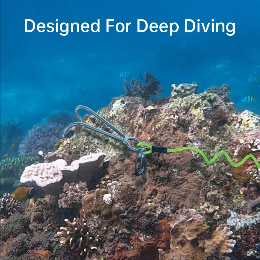 

Спиральный спиральный пружинный шнур для подводного плавания с рифом, двойной крючок из нержавеющей стали 316, для высокой несущей способности и силы отскока