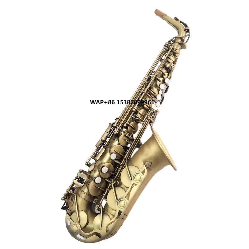

Antique Matte Eb Alto Saxophone Professional Performance Sax Tube