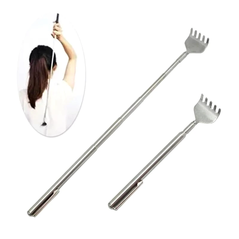 2Pcs Extendable Back Scratcher, Telescopic Metal Back Scratchers for Men Women, Portable Travel Back Massager, Christmas Gifts