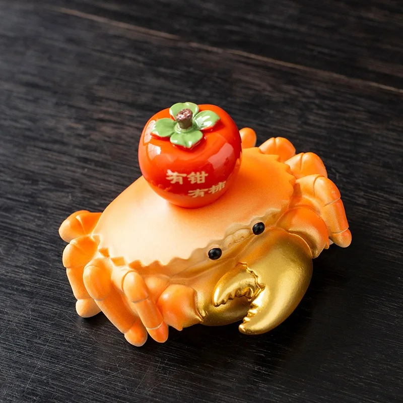 

Счастливый краб, декоративное украшение, высококачественная ниша, офисная рабочая станция, настольный чайный столик, поделки, подарки на день рождения