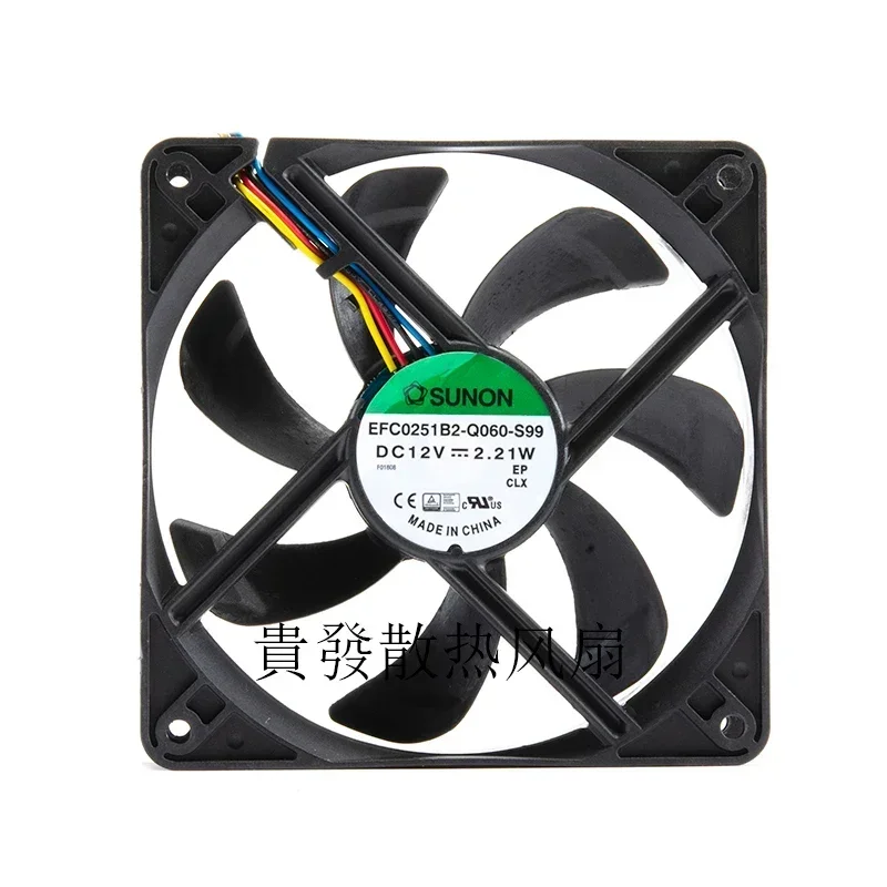

+Новый 12 см для Sunon efc0251b2-q060-s99 12025 12 В 2,21w4 провод ШИМ бесшумный компьютерный хост-вентилятор