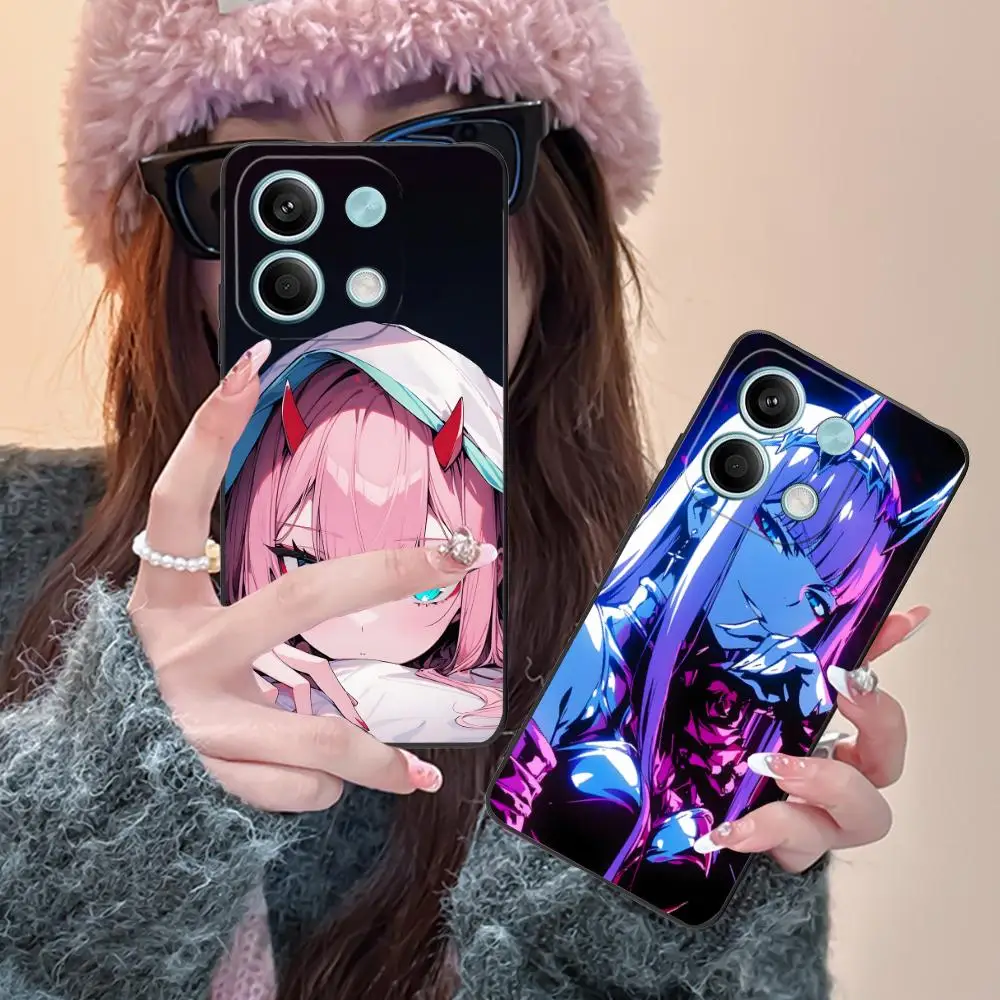 حافظة هاتف محمول Zero Two Neon لهاتف Xiaomi Redmi Note 14 13 12 11 A5 3 2 1 Pro Plus 4G 5G طباعة ملونة واقية جميلة #5