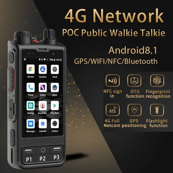 W6 4G POC Walkie talkie Android 8.1 Unlock LTE/WCDMA/GSM Network Radio 4200mAh Real PTT Work with Zello pocstars