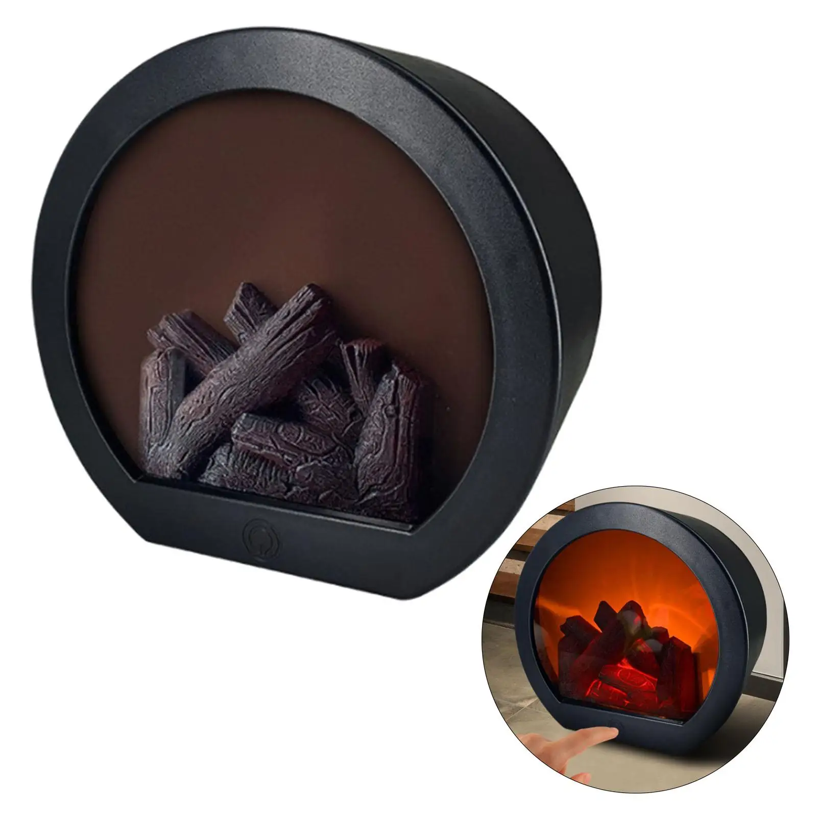 Flickering Flame LED Light USB/Battery Powered Table Lamp Office Decoration