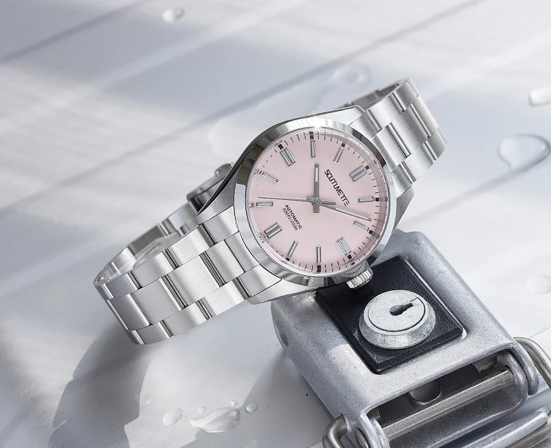 Scutumette S067 Klassische Herren-Automatikuhr mit festlichem Zifferblatt, luxuriöse Modeuhr, Edelstahl-Business-Armbanduhr als Geschenk – Detail 6
