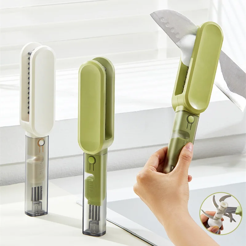 Kitchen Tableware Cleaning Brush Descaling Knife Pan Pot Cleaner Strong Decontamination Brushes Knife Spoon Fast Cleaning