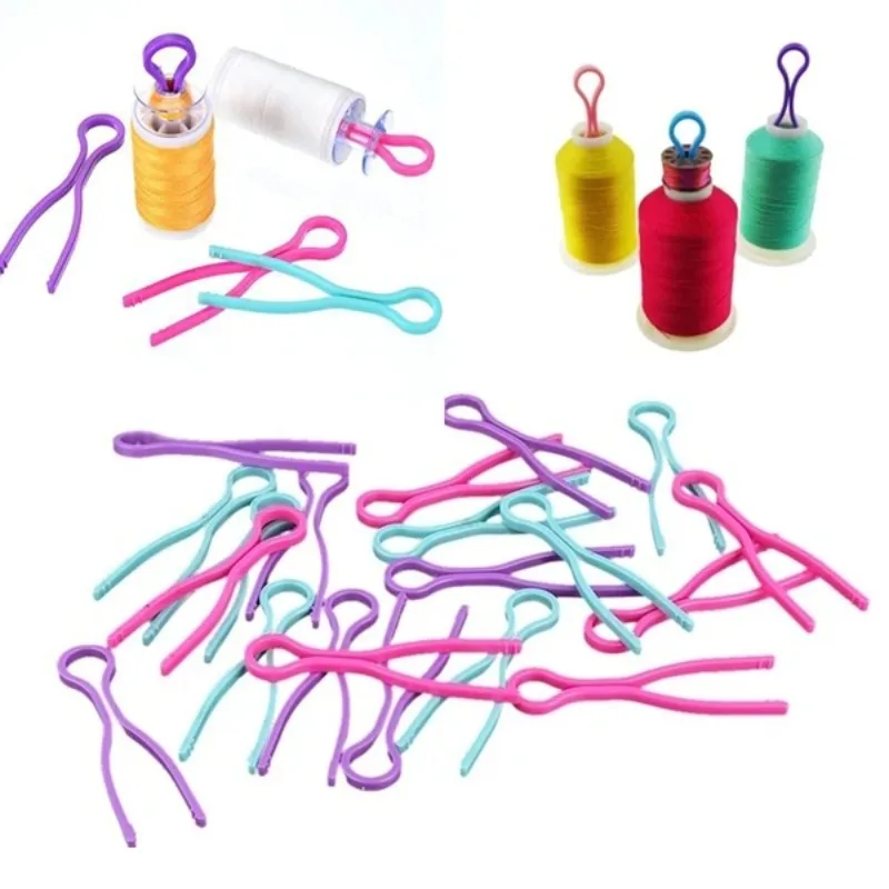 10/30/50 Stück Gemischte Farben Kunststoff-Spulenclips Klemme für Fadenspulen Nähzubehör Stickerei-Set für Punch Needle und Häkeln