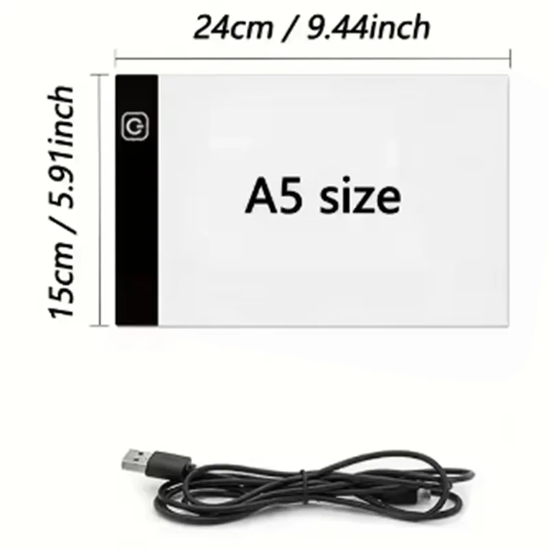 HJ-A5 Three Level Dimmable Led Light Pad Drawing Board Pad Tracing Light Box Eye Protection Easier For Painting