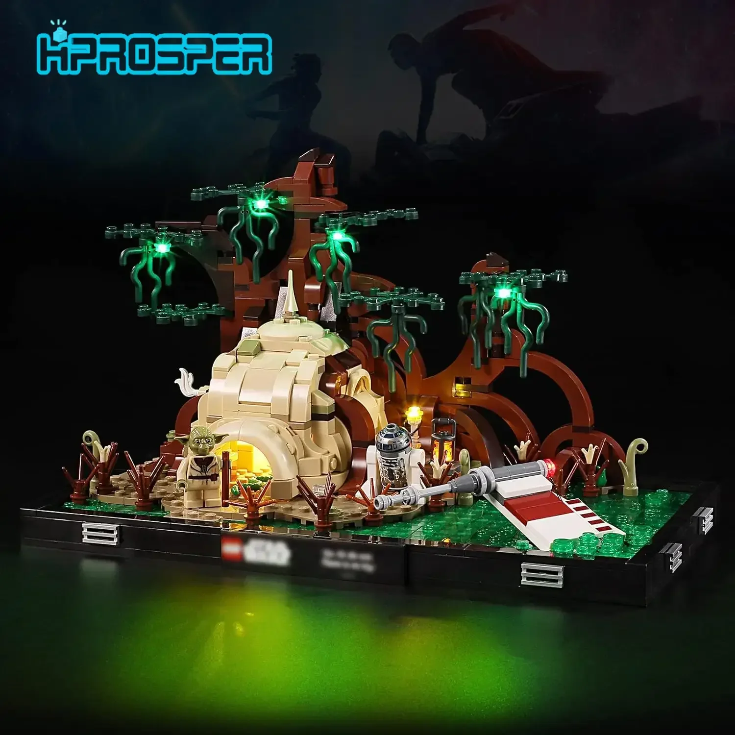 Hprosper LED Lights for 75330 Dagobah Jedi Training Diorama Decorative Lamp With Battery Box (Not Include Lego Building Blocks)