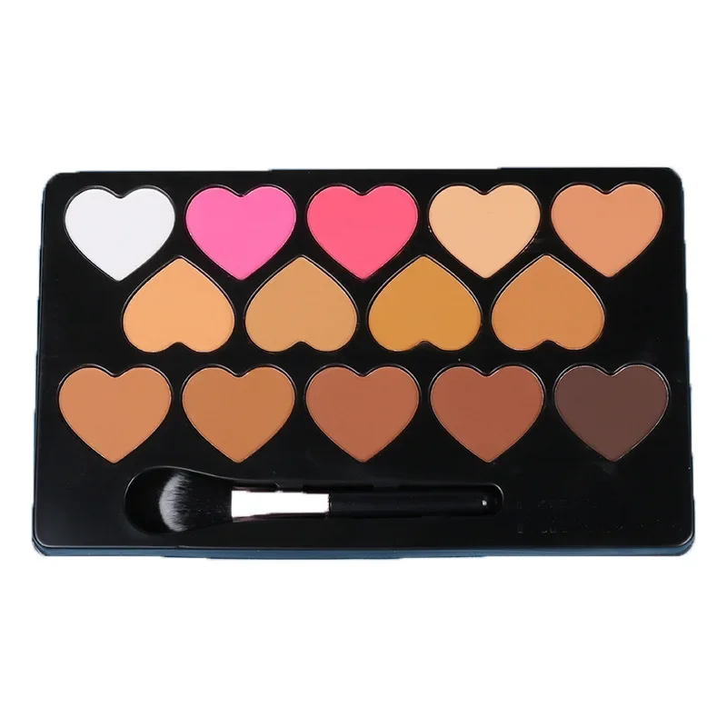 MICOLOR with Brush 14 Colors Contour Color Palette Makeups Pressed Powder Tray Trimming Highlight Shadow Concealer Brighten