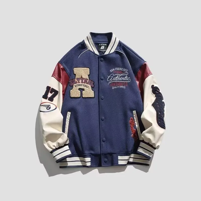 

American fashion brand baseball clothes men's spring and fall street flight jacket loose cargo casual coat