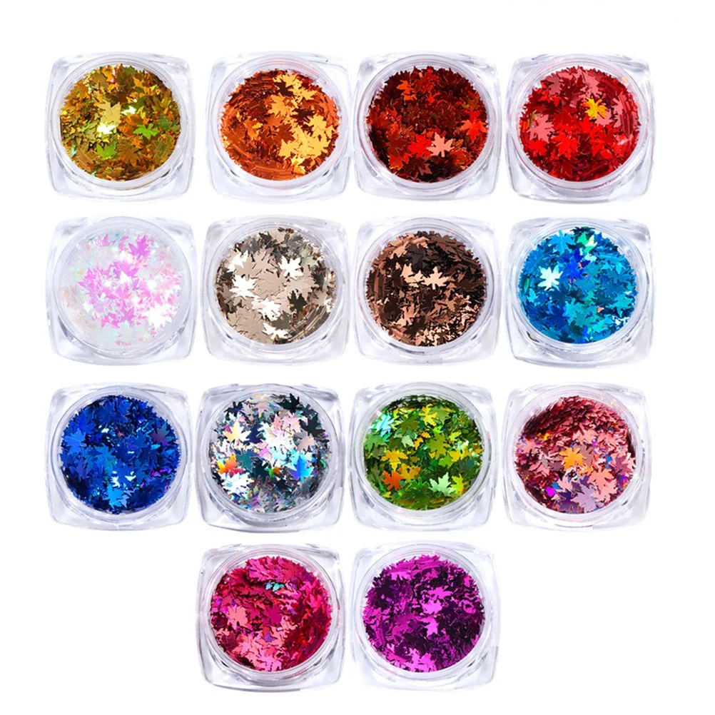 12 Scatole Pezzi Brillanti per Unghie Paillettes per Manicure Design Sfumato per Signore Decorazioni per Nail Art Fai da Te Manicure Creativa Paillettes Brillanti