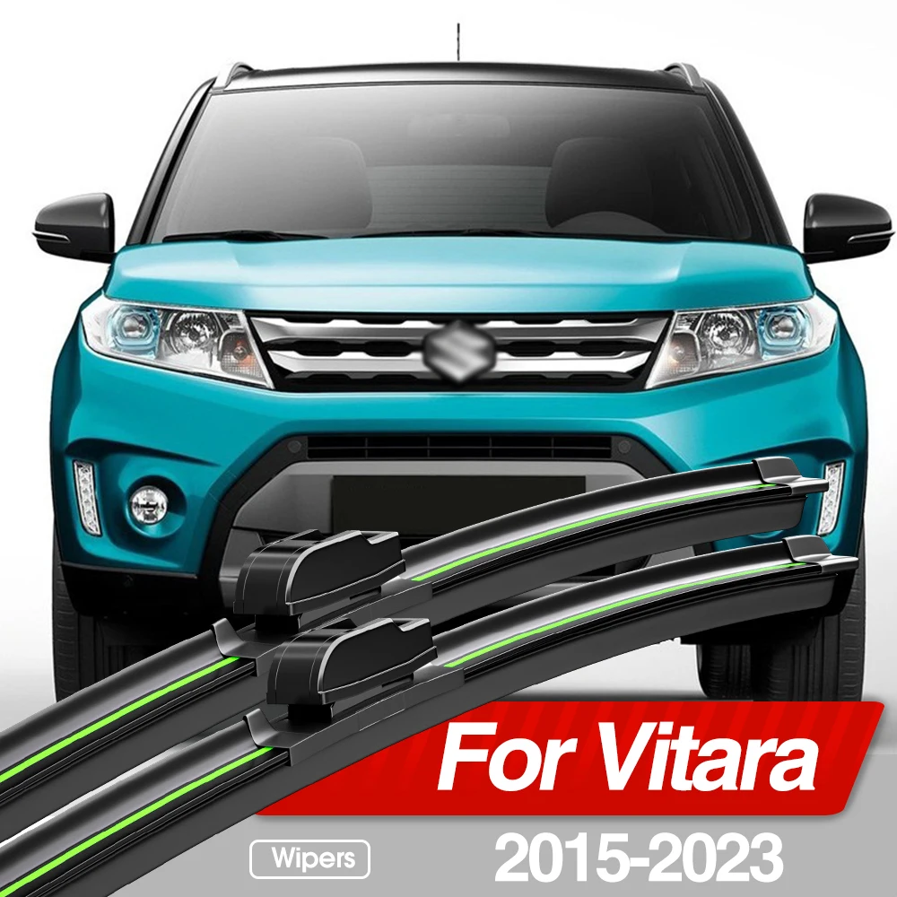 For Suzuki Vitara 2015-2023 Front Windshield Wiper Blades 2pcs Windscreen Window Accessories 2016 2017 2018 2019 2020 2021 2022