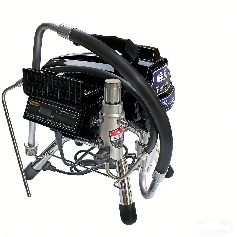 Profesjonalna bezpowietrzna maszyna natryskowa Pompa tłokowa Pistolet natryskowy 2600W 2.6L Bezpowietrzny agregat do natryskiwania farby 110V-220V 595 Maszyna do malowania — zdjęcie 5