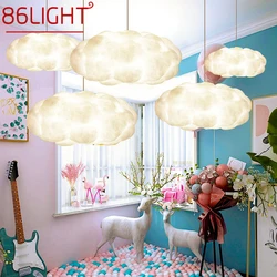 86LIGHT Wedding Props White Cloud Shaped Chandeliers Shopping Mall Ceiling Decorative Lights Wedding Welcome Area Lighting