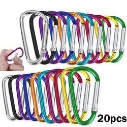 10/20PCS 5# Carabiner Keychain Alluminum D-ring Buckle Multi Colors Carabiner Snap Hook Clip Keychains Camping Backpack Buckle