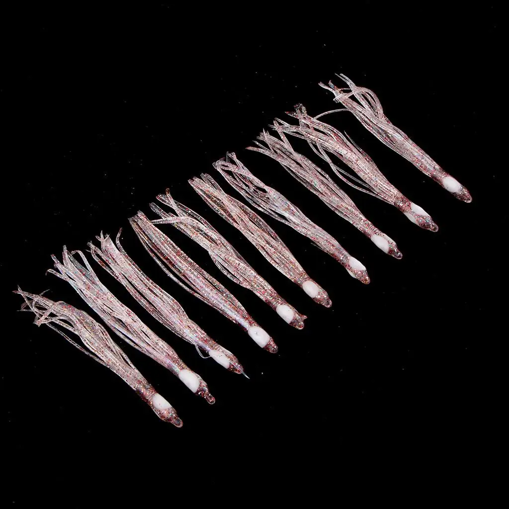 10x Silicone Skirts Squid Lures Baits for Tuna Marlin Wahoo