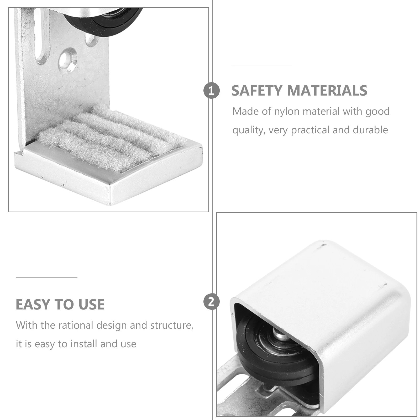 

Stainless Steel Floor Guide Bottom Door Locator Barn Heavy Duty Roller Hardware Silent Operation Required Precision