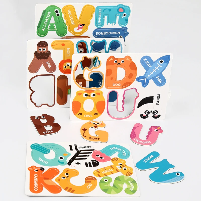 Educational Magnetic Letters Numbers Puzzle Set  Alphabet ABC 123 Fridge Magnets Preschool Learning Toys for Kids Birthday