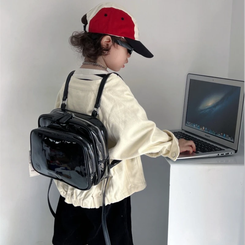 

Camera Bag Trendy Kids Backpack for Boy Cool Cute Backpack Fashionable Patent Leather Backpack School Bags Designer Bag Mochila