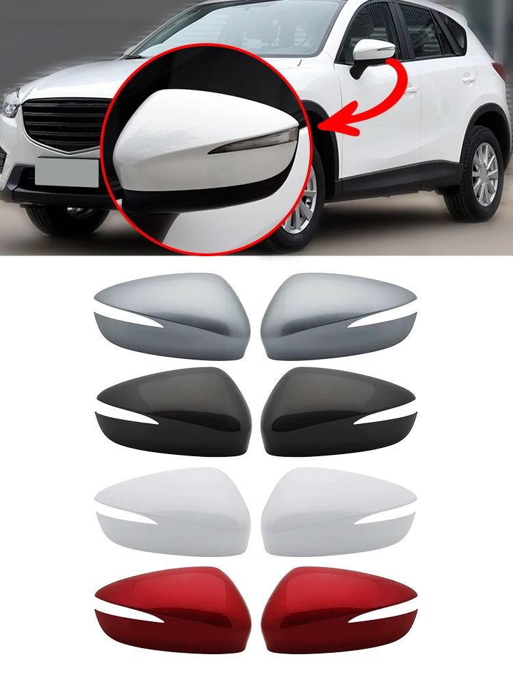For Mazda CX-5 CX5 2015-2016 Car Wing Door Side Rearview Mirror Cover Lid Cap Shell House