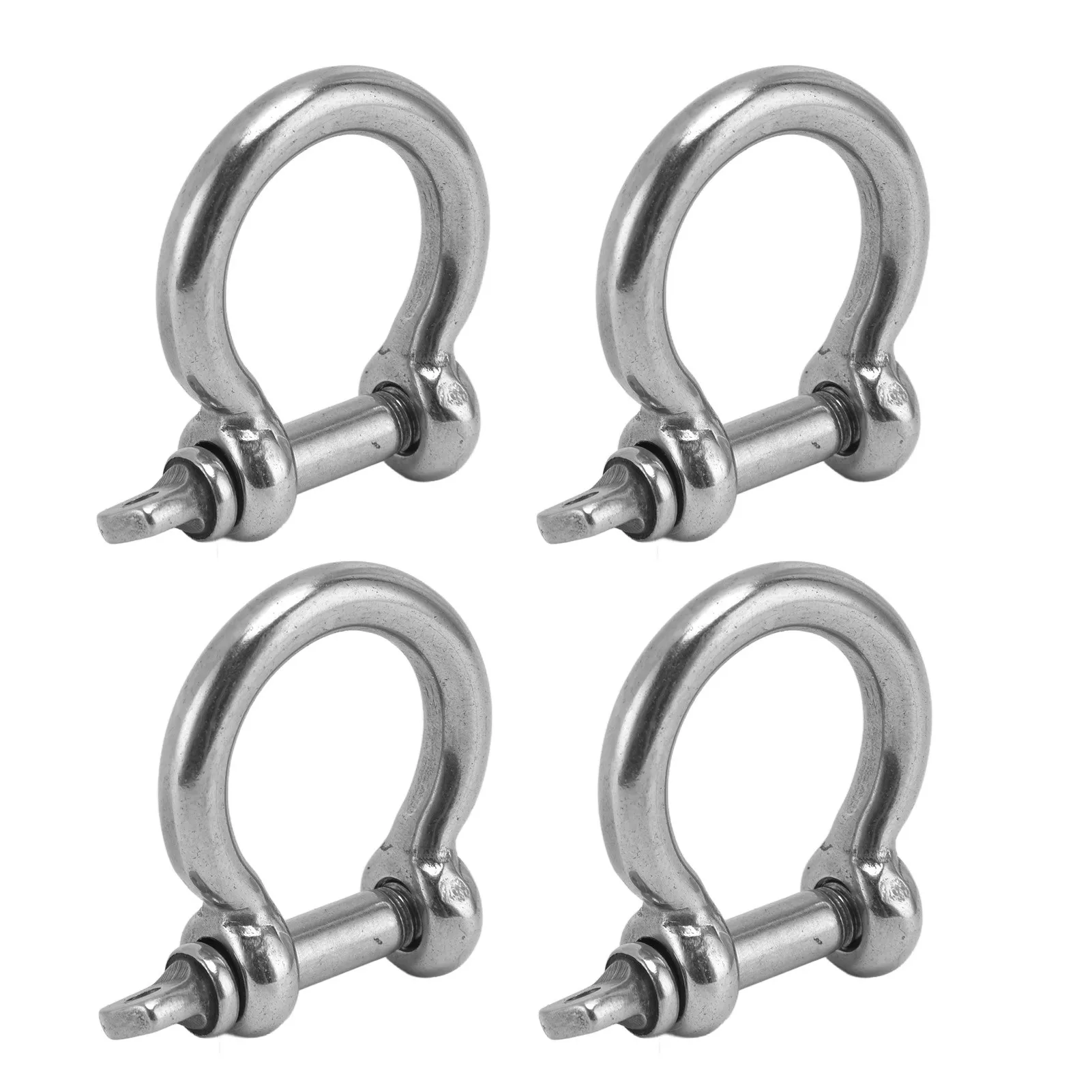 Imagen 6: 4 Piezas de Grapas de Acero Inoxidable 304 con Anillo en D y Forma de Arco para Anclaje y Sujeción de Carga, Repuesto