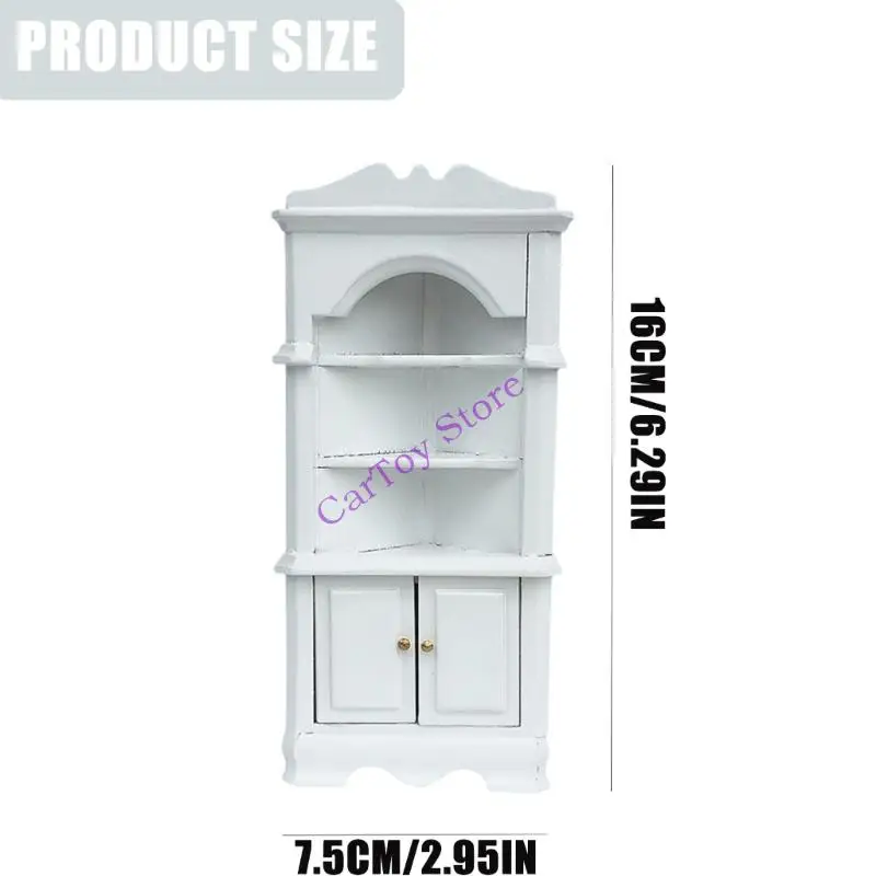 

Compact Triangular Bookshelf For Dollhouse Scenes Durable Construction Easy Assembly