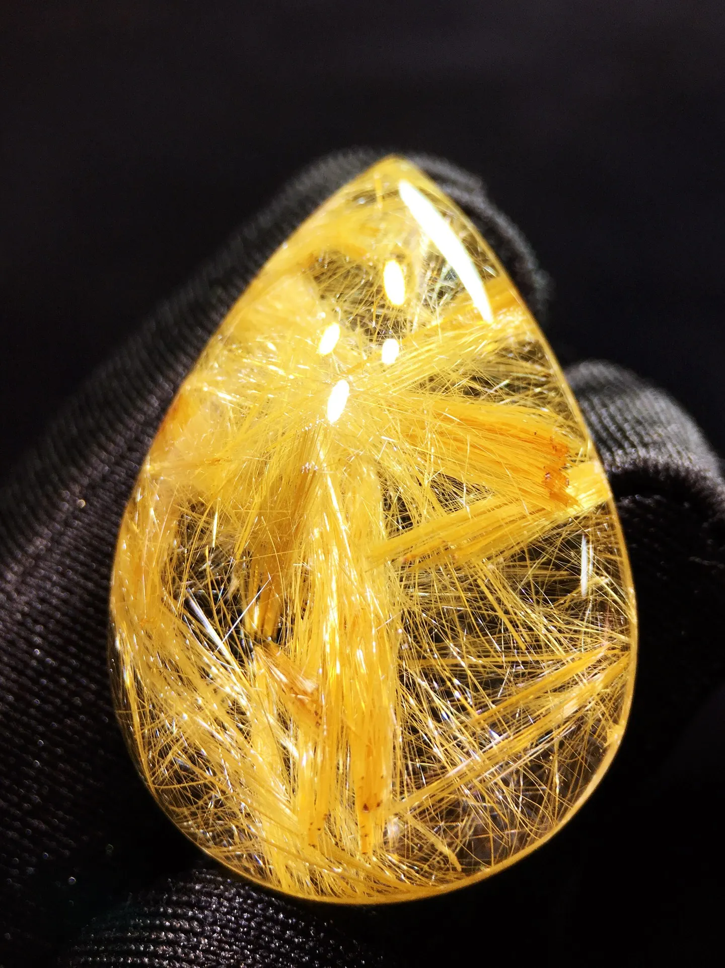 

Подвеска из натурального золота с рутилированным кварцем и каплями воды, ювелирные изделия из рутилированного кварца 35,4*24,8*9,1 мм для мужчин и женщин, Бразилия AAAAAAA