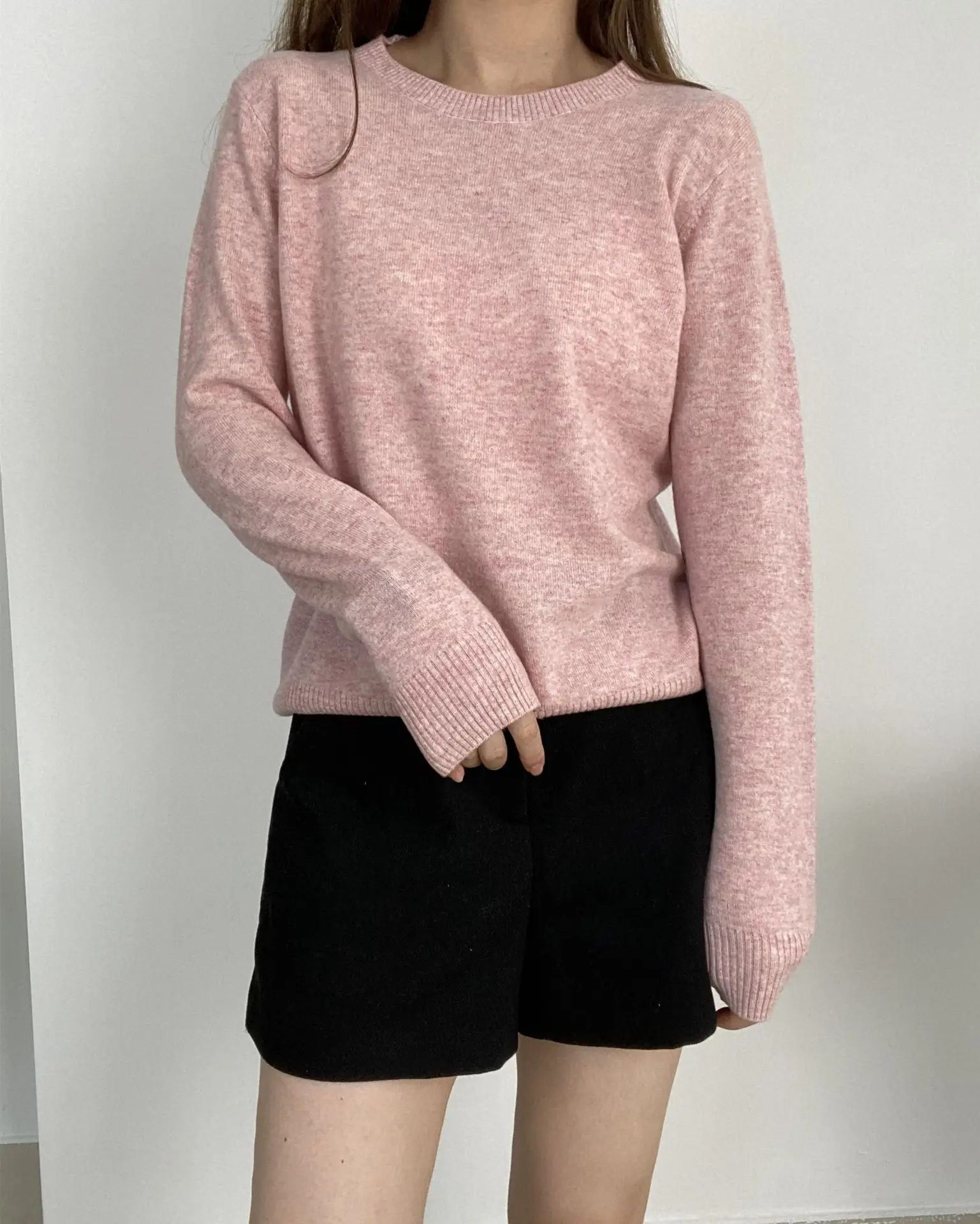 Women's Sweaters  solid color all wool knitted bottoming shirt top sweater  No.2