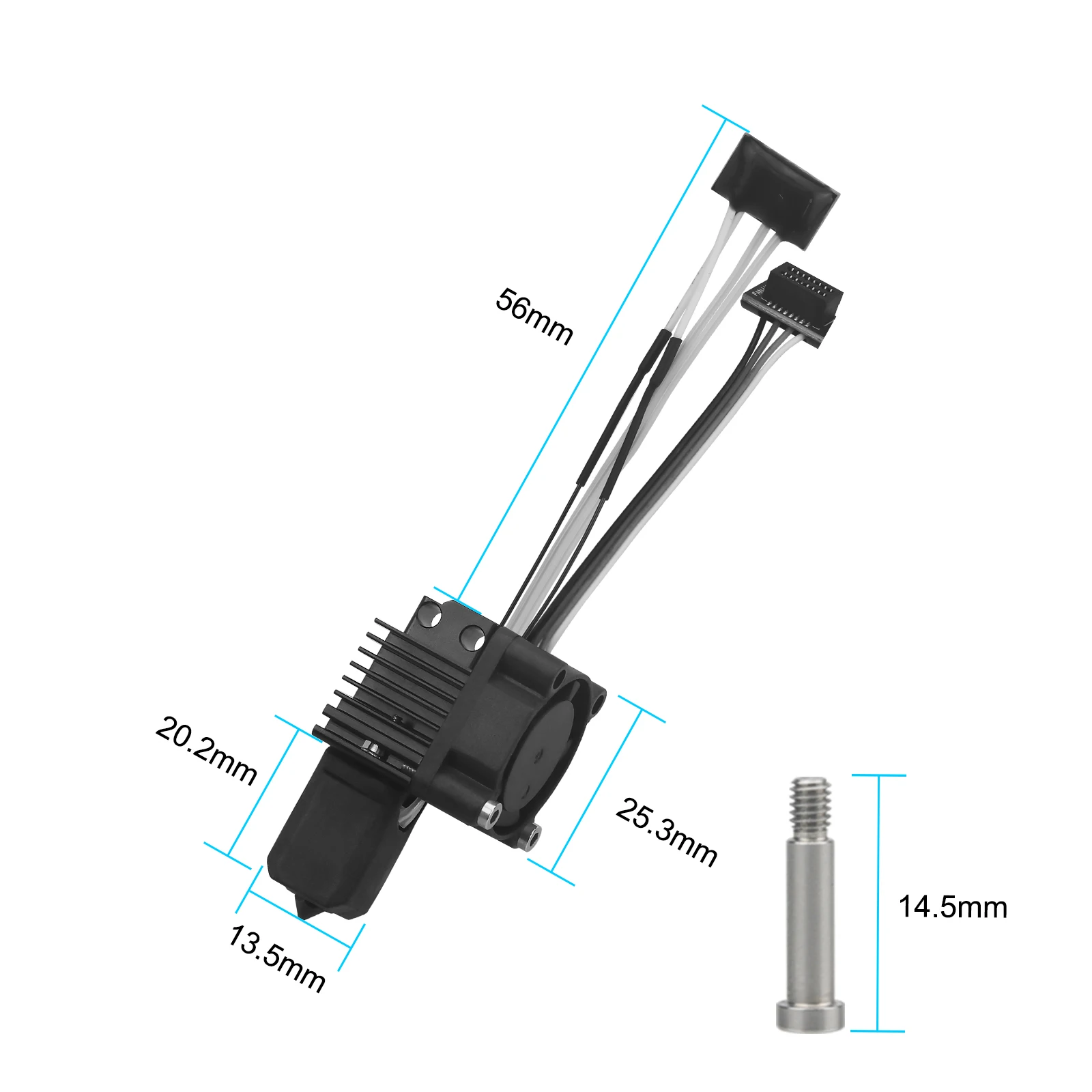 TZ2.0 Hot-End für Bambu Lab P1 X1 Serie Hotend-Kit Extrusionskopf mit Lüfter 24V60W Keramikheizung für Bambulab 3D-Druckerteile – Detail 8