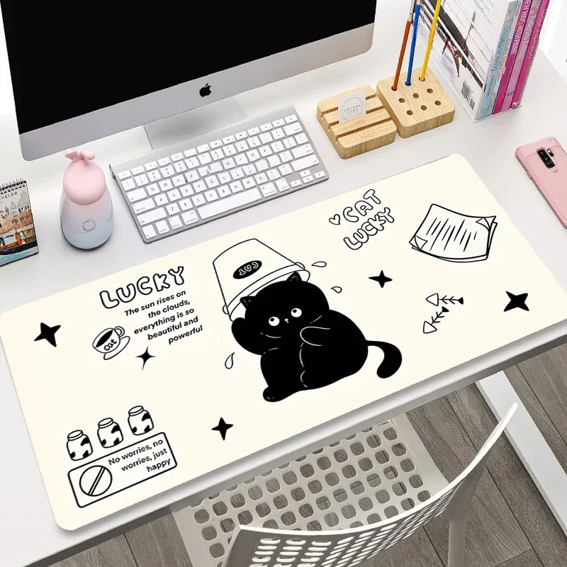 

Kawaii Cat Gaming Mouse Pad 90x40 CM Deskpad XXL Large Desk Mat Keyboard Pad Surface for Computer Mousepad Gamer Computer Mat