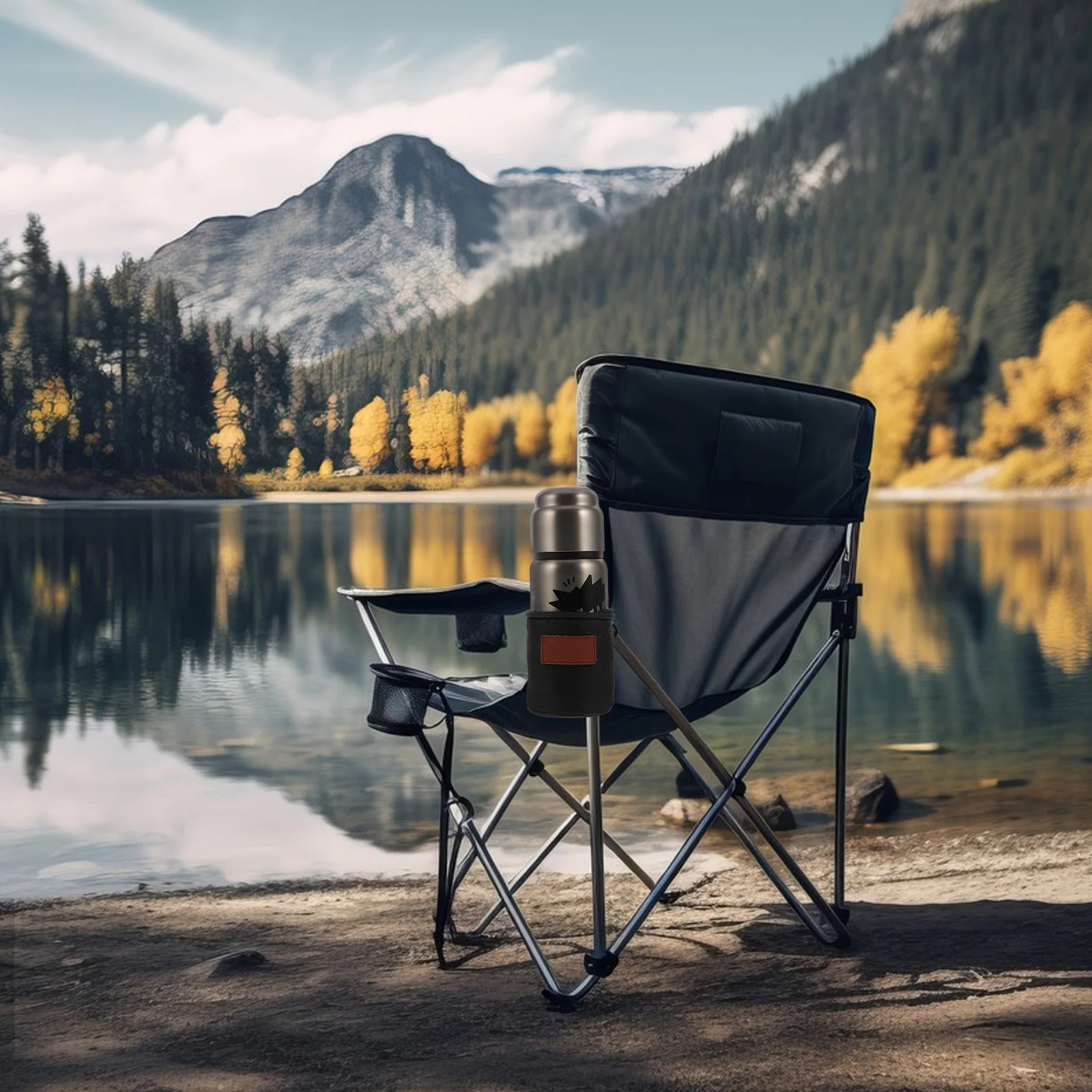 

Water Cup Camping Hanger with Nonslip Design Portable Bottle Carrier Pouch for Stroller Cart Wheelchair Outdoor Activities