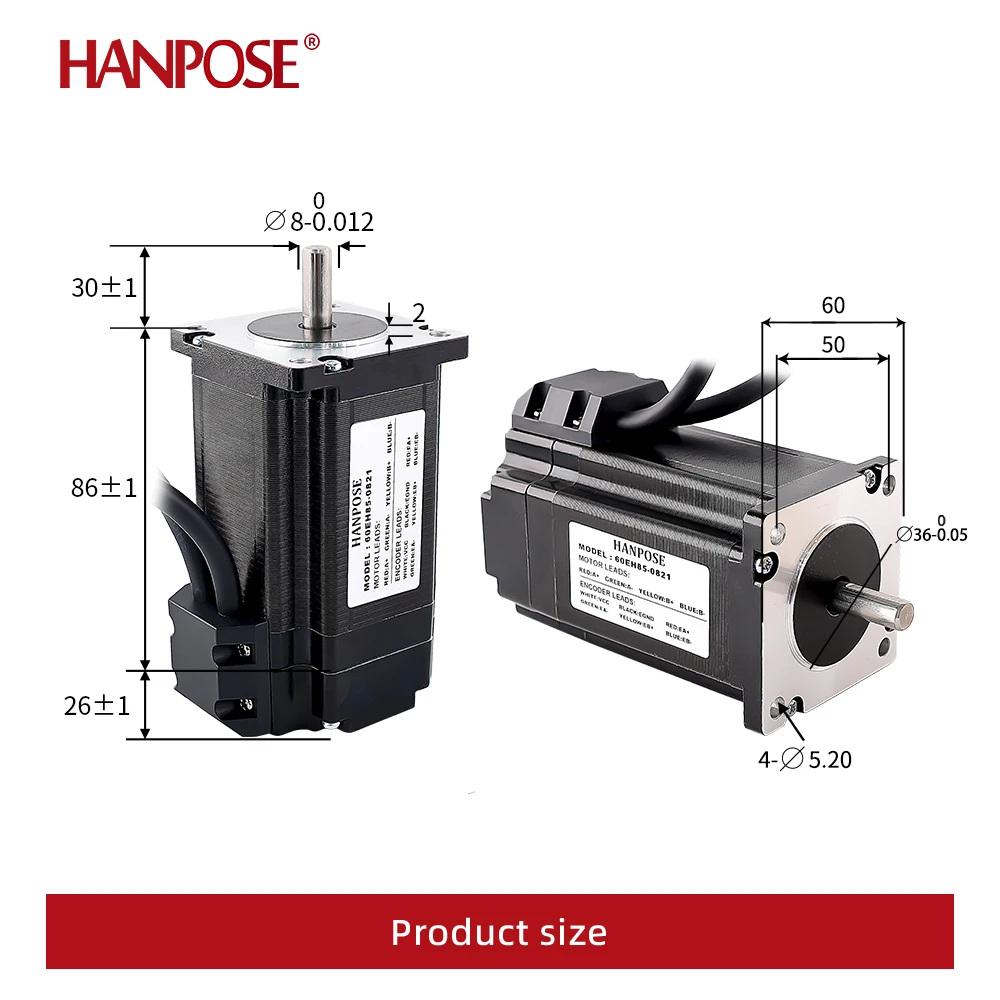 Hybrid Step-servo motor NEMA24 Stepper Motor 4.0A 2.8N.m 60EH85-0821CNC Controller Kit Closed Loop stepper motor Driver