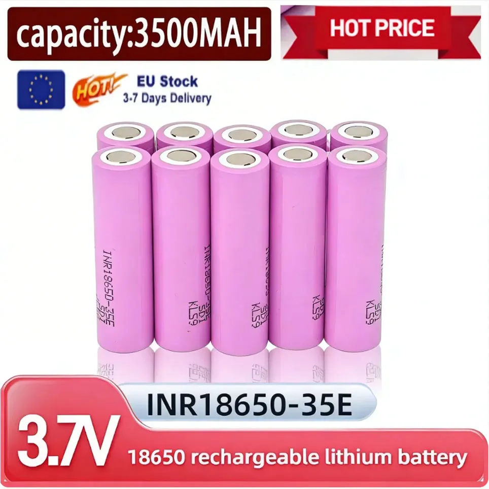 2026 Authentisches Lithium-Batterieladegerät mit echtem NCR18650 3,7V 35E 3500MAH leistungsstarkem Power-Paket. Kostenloser Versand