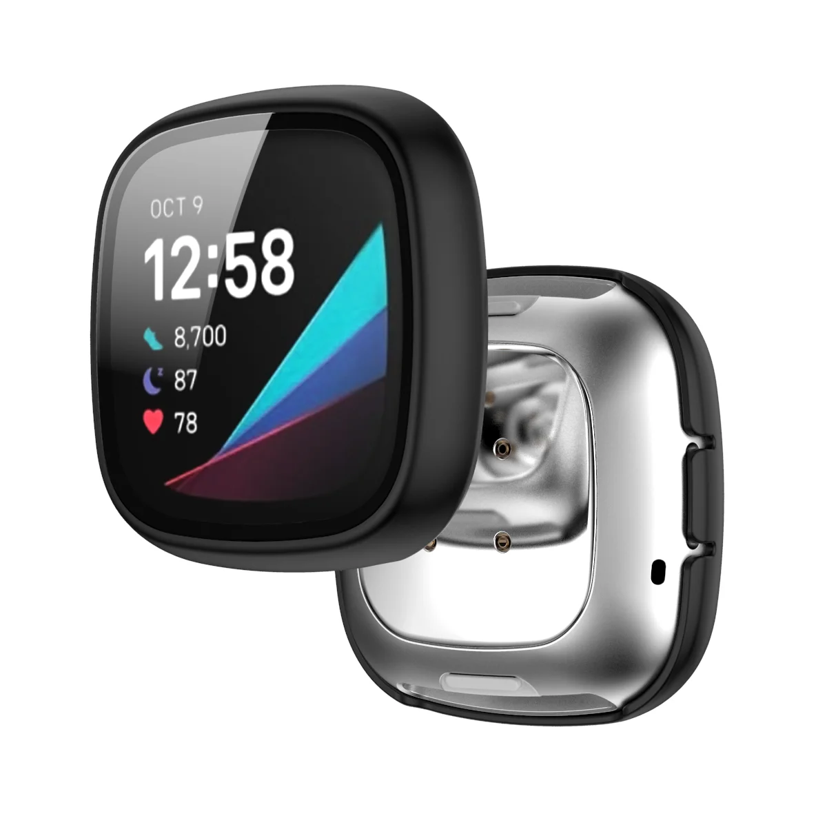 Full Screen Protector Cover Case Voor Fitbit Versa 3 Smart Horloge Scherm Beschermende Gehard Glas Shell Voor Fitbit Sense/versa3