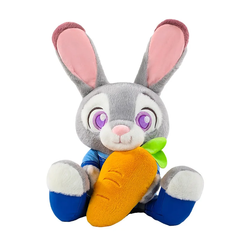 Poupées en peluche Disney Zootopia Judy et Nick, jouet doux, lapin renard, oreiller en peluche, décoration de chambre Kawaii, cadeau pour filles