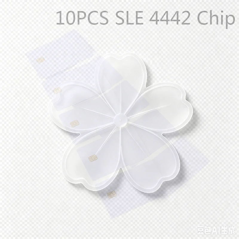 10Pcs SLE 4442 Chip With Hico Magnetic Stripe Contact IC Card 2 in 1 Blank Card