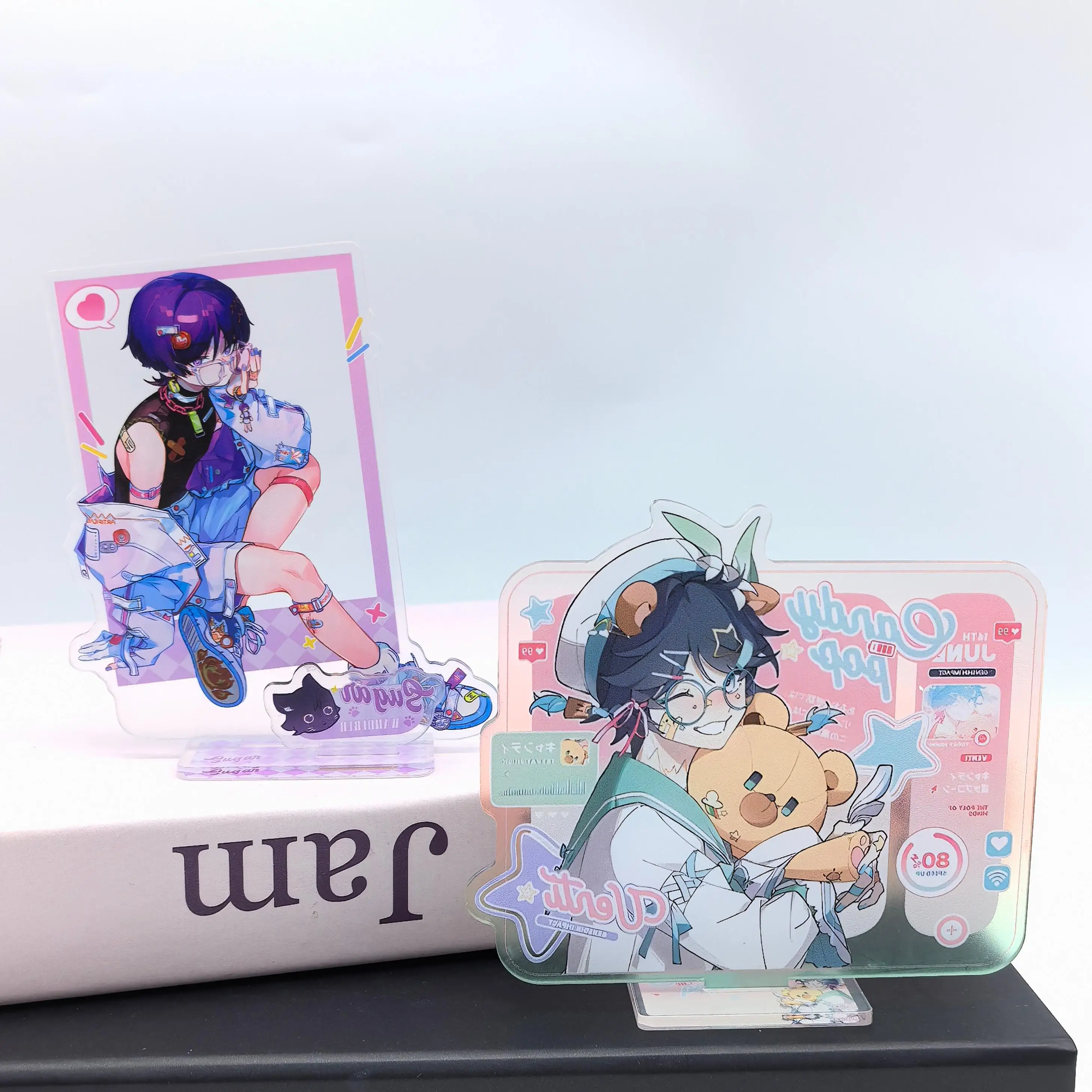 1Pc Anime Game Genshin Impact Sweet Venti Furina Character Card Cosplay Desktop Decoration Acrylic Standing Plate Boy's Gifts