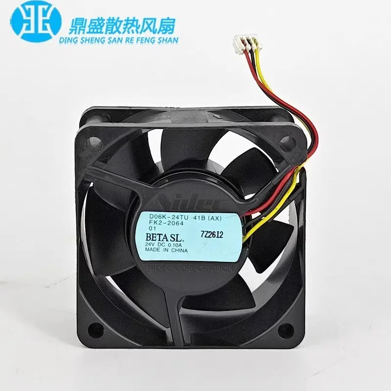 H FOR NIDEC D06K-24TU 41B  6025 24V 0.10A 3-Pin Cooling Fan