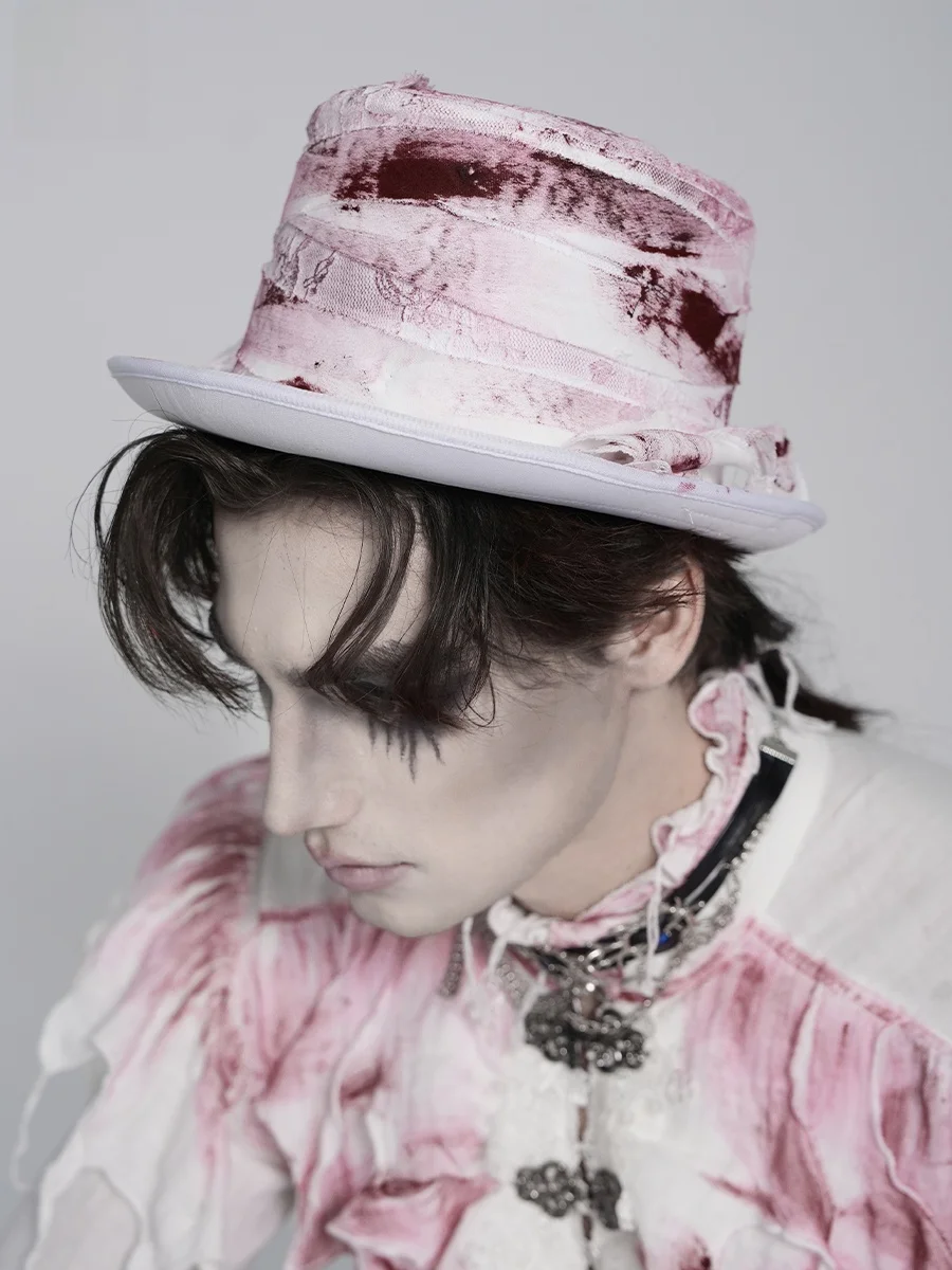 chapeau-gothique-peint-a-la-main-devil-fashion-avec-bordure-en-dentelle-des-deux-cotes-elegant-et-tendance-en-polyester-pour-toutes-les-saisons