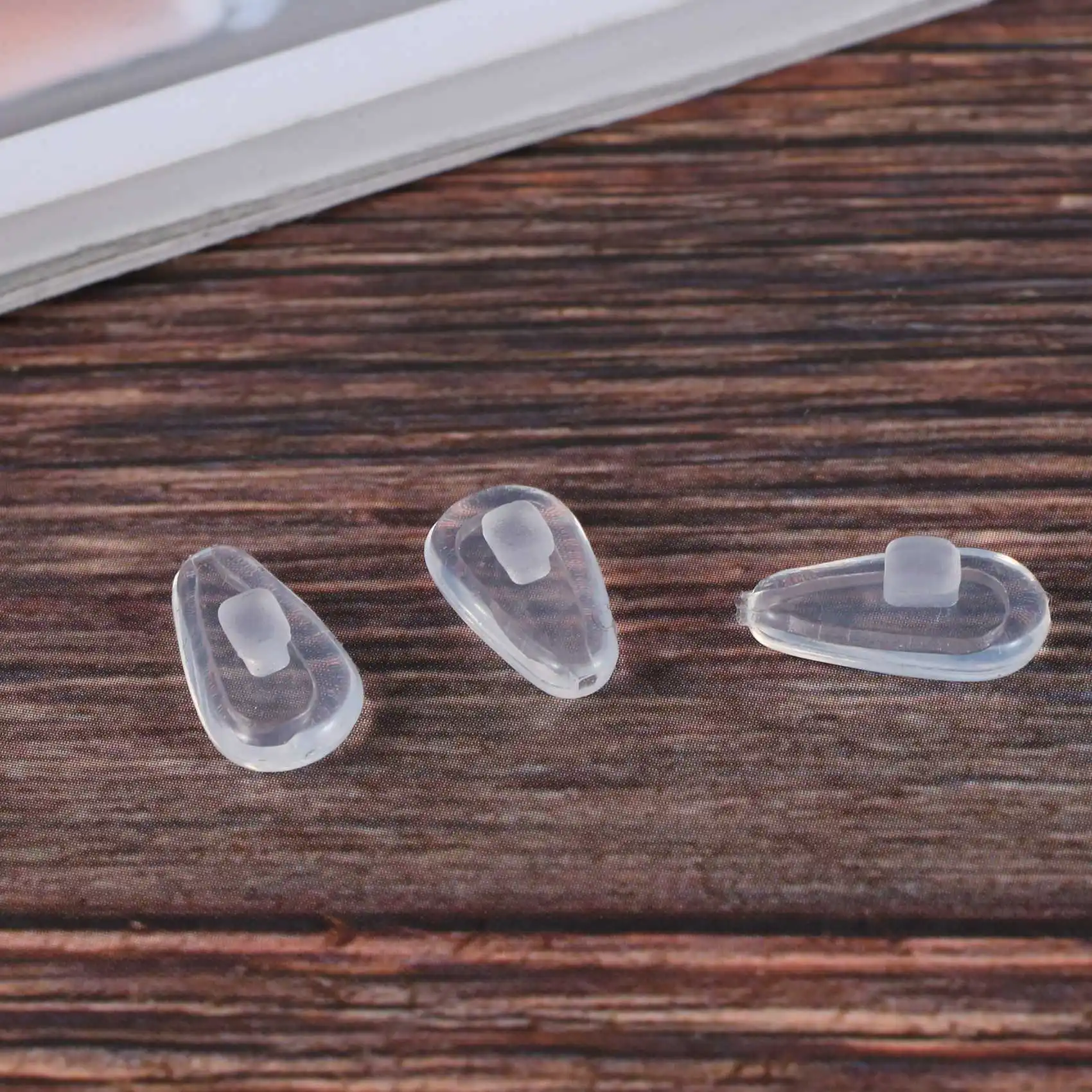 ABKB Мягкая эллиптическая силиконовая носовая подушечка для очков (прозрачная, 5 пар)