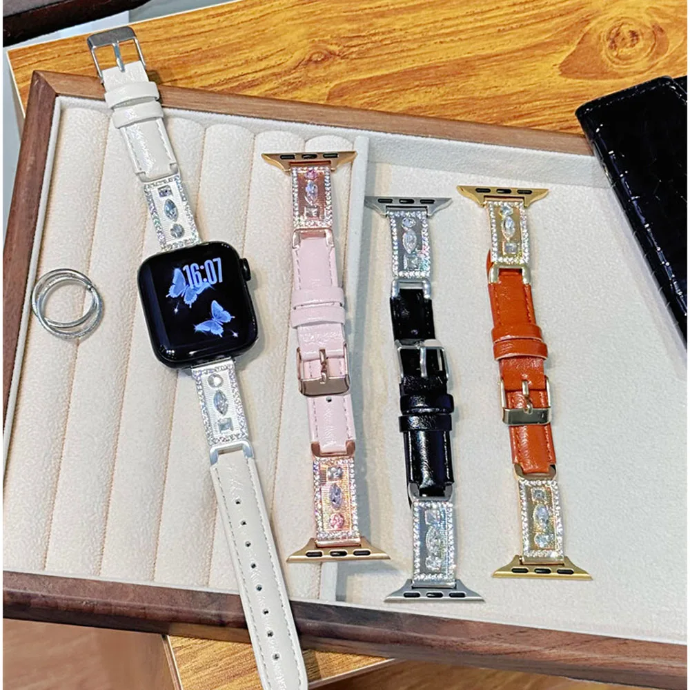 حزام جلد معدني نحيف لسلسلة ساعات أبل 10 9 8 7 se 6 5 4 Ultra2 لساعة iWatch 42 مللي متر 46 مللي متر 41 45 مللي متر 40 مللي متر 44 مللي متر سوار